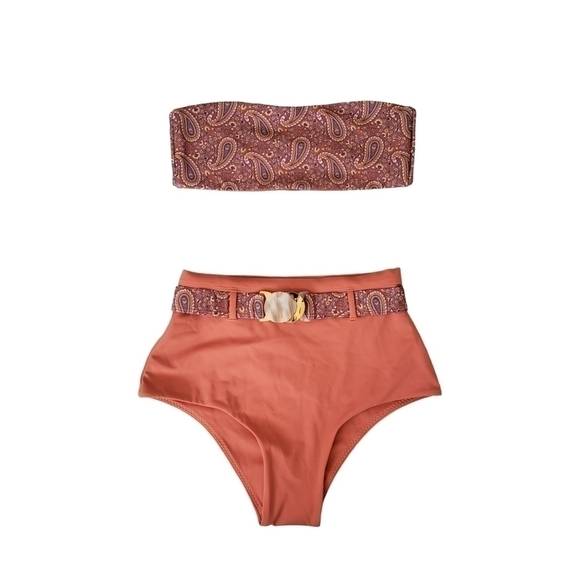 PALM Mesa two piece bikini: bandeau top and high rise bottom - Picture 1 of 16